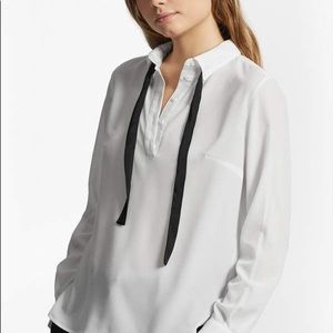Polly plains tie neck shirt